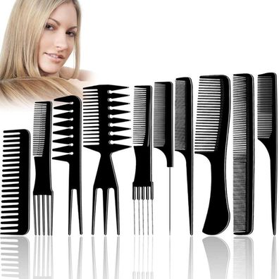 10 Stück Herrenkamm Set Antistatisch Profi Friseurkamm Hair Comb für Salon