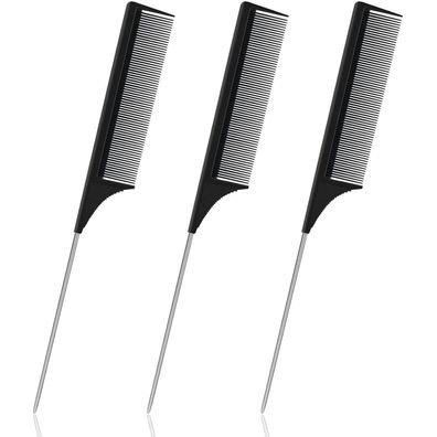 Stielkamm Friseur Carbon Kohlefaser Hair Comb Hitzebeständig