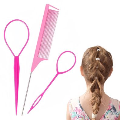 Frisurenhilfe Hair Twister Set Haarflechtwerkzeuge 3 Stück DIY Frisuren
