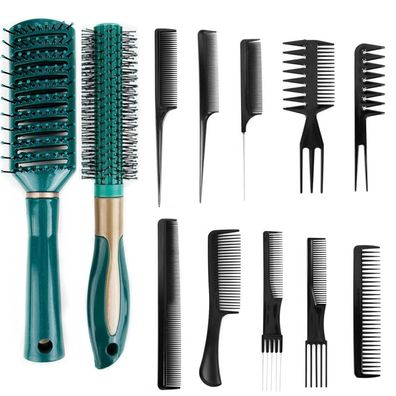 Multifunktionaler Haarstyling Kamm Bürstenset 12-tlg. Männer Frauen Föhnen