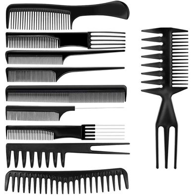 Haar Styling Kämme Friseur Zubehör Set mit Tragbar Tasche Schwarz