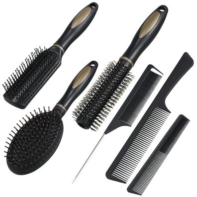 6 Stück Haarbürsten Set Nylonkamm für Frauen Männer
