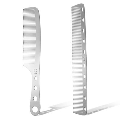 2 Stück Professionelle Haarkamm Set für Männer und Frauen Edelstahl