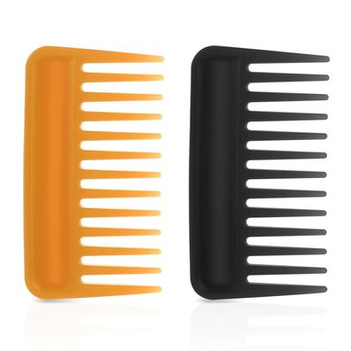 2er Set Breiter Lockenkamm Afro Haarkämme für Frauen - Grobe