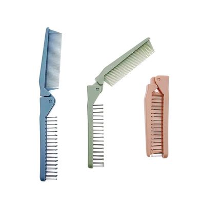 3x faltbare Haarbürsten Kamm Massagekopf feiner Zahnkamm Taschenreise für Frauen
