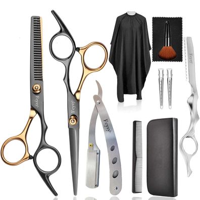 Professionelles Friseurschere Haarschneideset Effilierschere Fcysy 11tlg