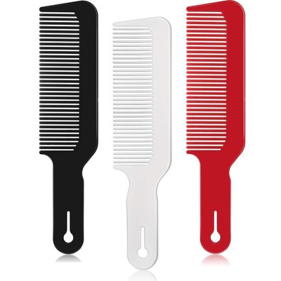 3er Packung Barbier Kamm Clipper Kamm Flache Haarschneidekämme - Schwarz