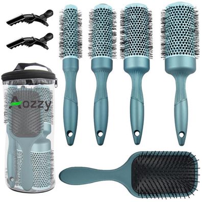 Professionelles Haar-Rundbürste Set 5-teilig Föhnen Glätten Styling Keramik