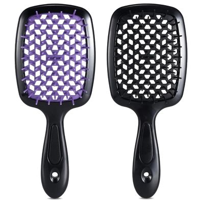 Entwirrbürste Naturhaar Lockiges Haar 2er Pack Violett Schwarz