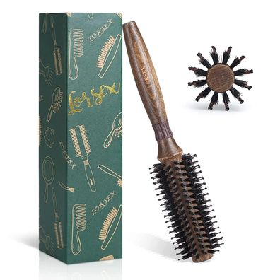 Runde Haarbürste Wildschweinborsten Nylonborsten Styling Locken