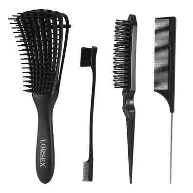 Entwirrbürste für Naturhaar Afro Lockiges Haar 3a bis 4c Set 3 Stück