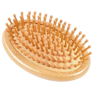 Holzmassagekamm Bambus Kopfhautmassage Haarbürste Mini Bürstenkamm