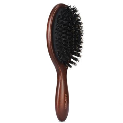 Bestool Mini Haarbürste Wildschweinborsten Reise Bürste für Damen Herren Kinder