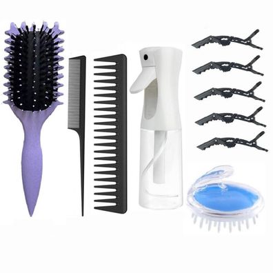 Locken Haar Bürste Set Locken Defining Bürste Sprühflasche Zahnkamm Schwanzkamm