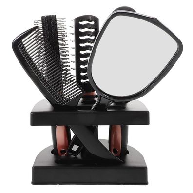 5-tlg Haarkamm Spiegel Set Anti-Statik Bürsten Styling Kamm für Lockiges Glattes