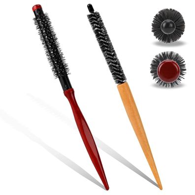 2er Set Professionelle Mini Rundhaarbürsten 26 cm für Locken Föhnen Styling