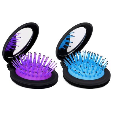 2er Set Mini-Haarbürste Faltbarer Kamm Reise Spiegel Tragbar Bürste Compact