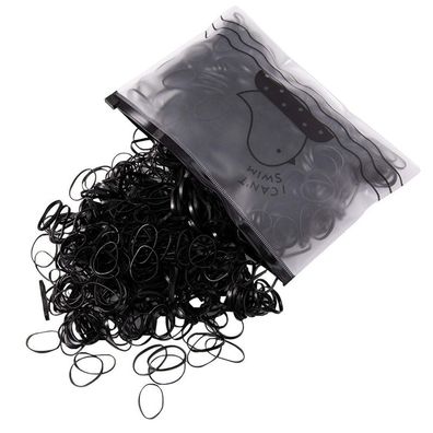 1000 Mini Schwarz Haargummis Elastische Bänder 1mm für Frauen Mädchen