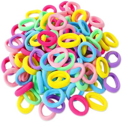 100 Haargummis Mädchen Mini Nahtlose Elastische Baby Haarbänder Multicolor Baby