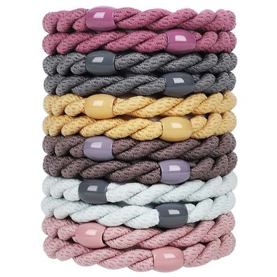 12 Stück Elastische Haargummis Geflochten Kein Metall Mädchen & Damen