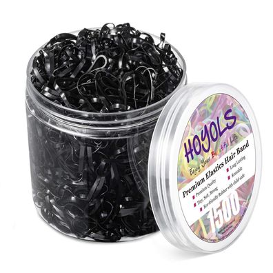 Schwarzes Elastisches Haar Krawatten Gummibänder Mini Pack 1500