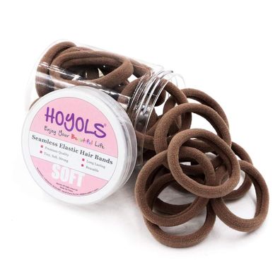 HOYOLS 1.6 Zoll weiche nahtlose elastische Haarbinder 50