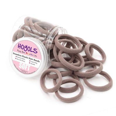 HOYOLS 1,6-Zoll elastische Haarbänder Nylon Pferdeschwanzhalter dicke lockige