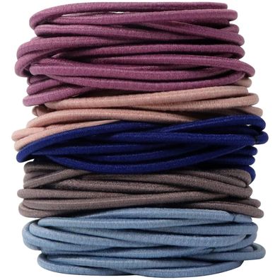 100 Stück Haargummis Damen Männer Zopfgummis Mädchen Dünne Set 5 Farben
