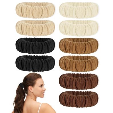 10er Set Dick Haargummis Damen Baumwolle Elastisch Scrunchies Stretch Zopfgummis