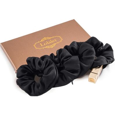 4er-Pack Lolalet Haargummis Scrunchies mit versteckter Tasche