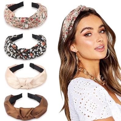 Dreshow Haarreifen Damen Mädchen 4 Stück Boho Stirnband Haarband Set