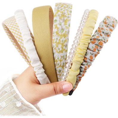 Dreshow Haarreifen Damen Set 7 Stück Vintage Mehrfarbige Stirnbänder