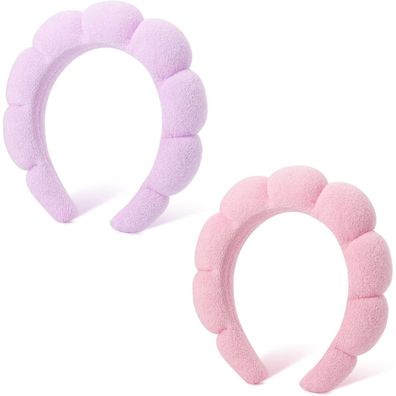 Dreshow Spa-Stirnband Damen Schwamm Makeup Hautpflege Wolken Frottee 2