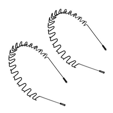 2 Stück Metall Haarband Schwarz Elastisch Rutschfest Outdoor Yoga
