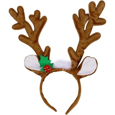 Rentier-Geweih-Stirnband Weihnachts Accessoire für Erwachsene und Kinder