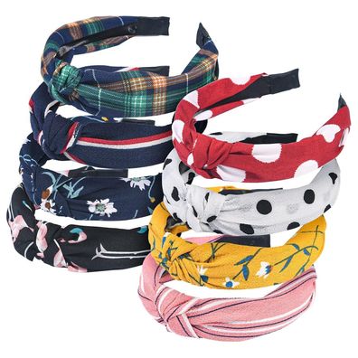 Vintage Haarreif 8 Stück Damen Stirnband Yoga Retro Headband