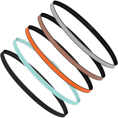 5er Set Sport Stirnbänder Unisex Elastisch Rutschfest in verschiedenen Farben