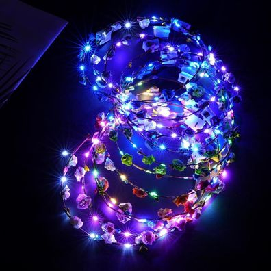 LED Blumenkranz Stirnband Haarkranz 12PCS Mallorca Party Accessoires