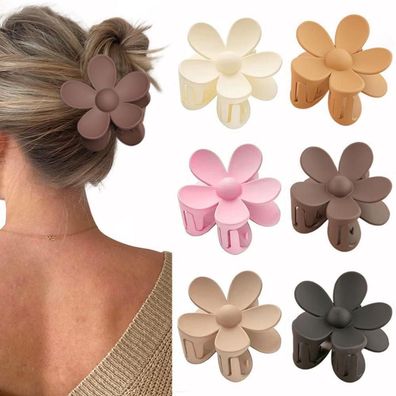 6er Pack Blumen-Haarklammern für dickes dünnes Haar - 6 Farben
