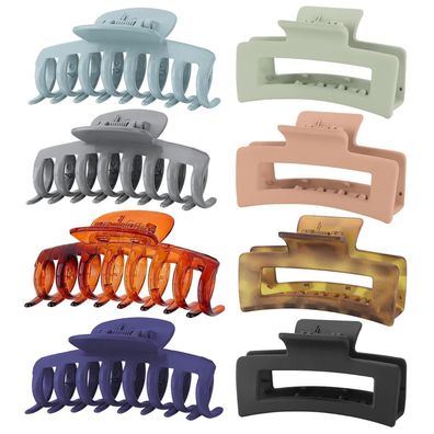 8 Stück Große Haarklammer 8cm Haarspangen Rutschfestes Haar Jaw Clips