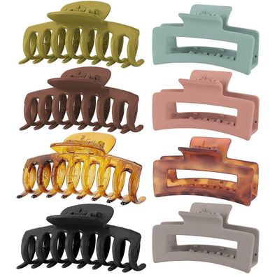 Haarklammer 8 Stück 8cm Haarspangen dickes Haar Rutschfestes Jaw Clips