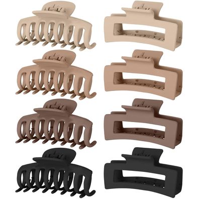 8 Stück Große Haarklammer 8cm Haarspangen dickes Haar Rutschfestes Clips