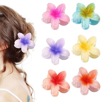 Blumen-Haarklammern 6 Stück Acryl Flower Hair Clips Haarspange Damen