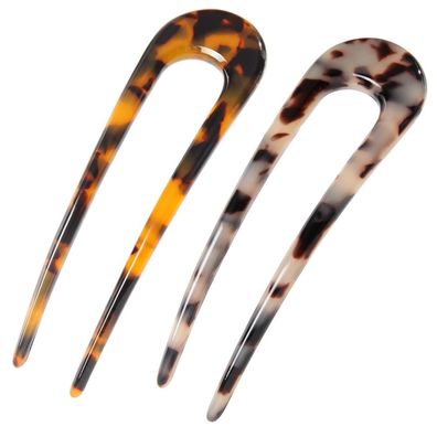 2 Stück French Hair Pin U-Form Haarnadeln groß für Damen Styling Accessoires