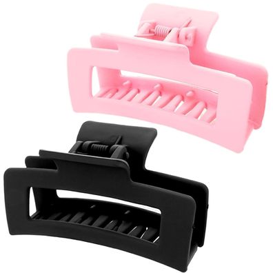WLLHYF Haarklammern Quadratisch 8.5cm 2er Set Matt Rutschfest Mode Stark Bananen