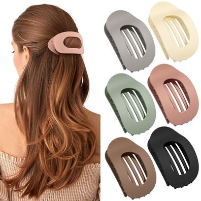 Haarklammern Damen 6 Farben Flache Haarklammern & Flat Claw Clip Elegant