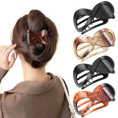4 Haarspangen Damen Groß Haarklammer Rutschfestes Hair Clips für Dickes Langes