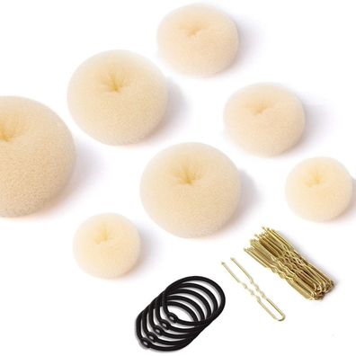 Donut Haarknoten Set 7 Stück - Frisuren Werkzeug für Kinder Frauen
