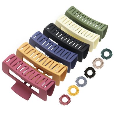 6 Haarspangen Groß Rutschfest Damen Haarschmuck Rechteckig 11 cm Hair Clip