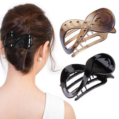 2er Set Große Damen Haarspangen Schildpatt Französisch Hair Clip